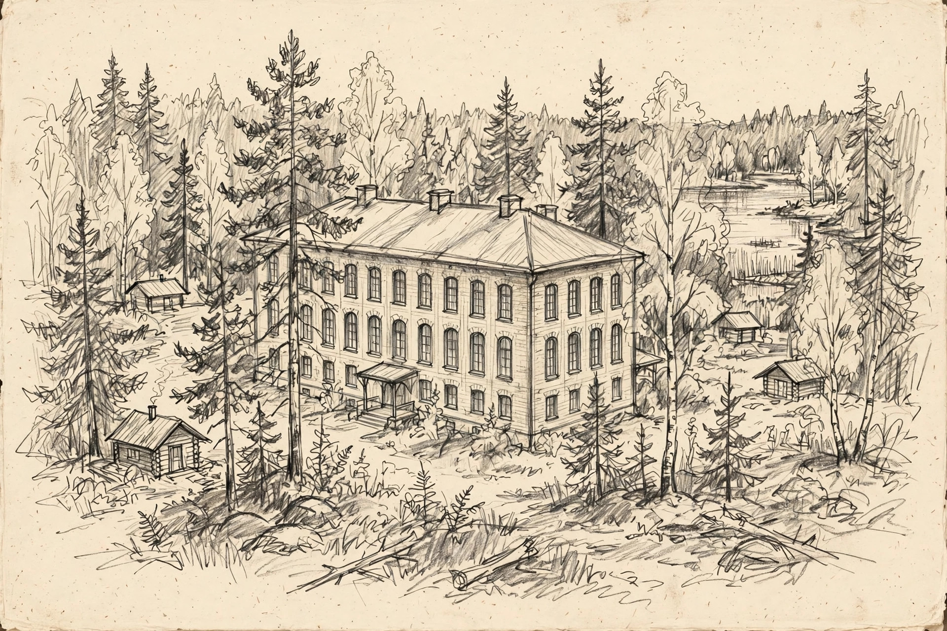 Bleistiftillustration von Hub Feenix
