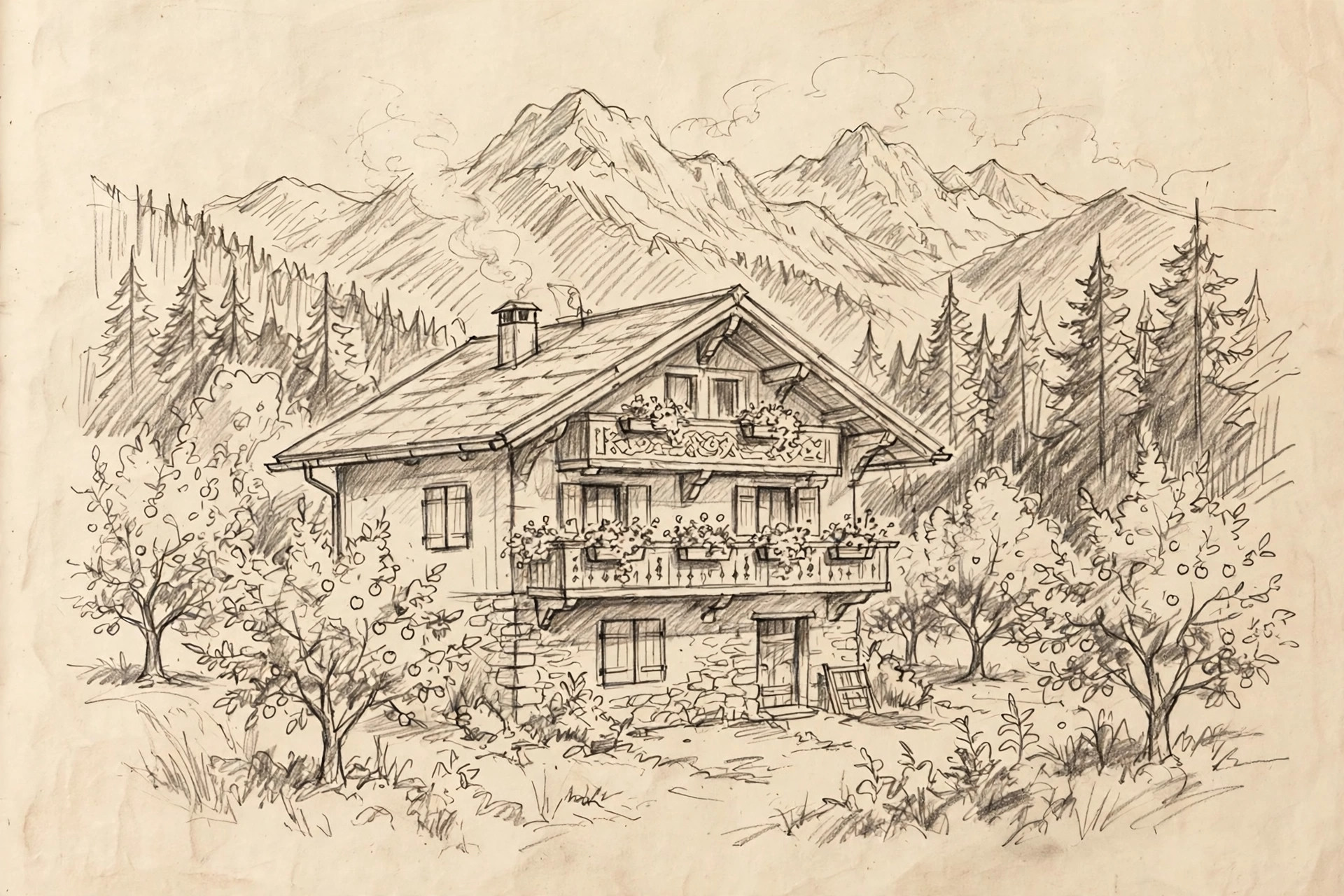 Bleistiftillustration von Franz & Mathilde