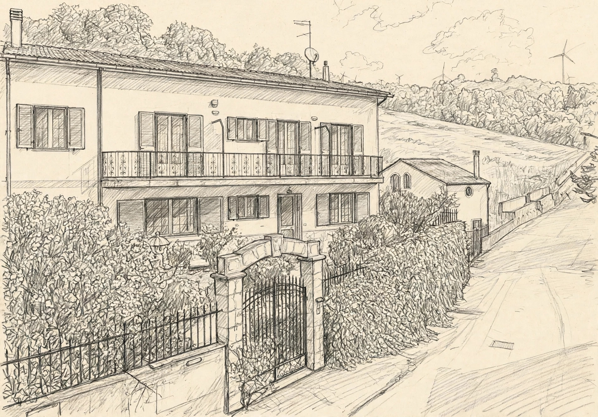 Bleistiftillustration von La Vita Sukha