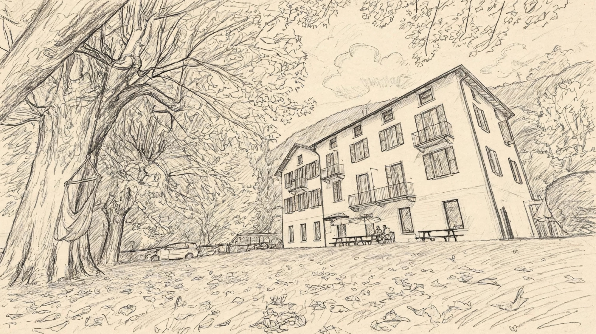 Bleistiftillustration von Montino Coliving