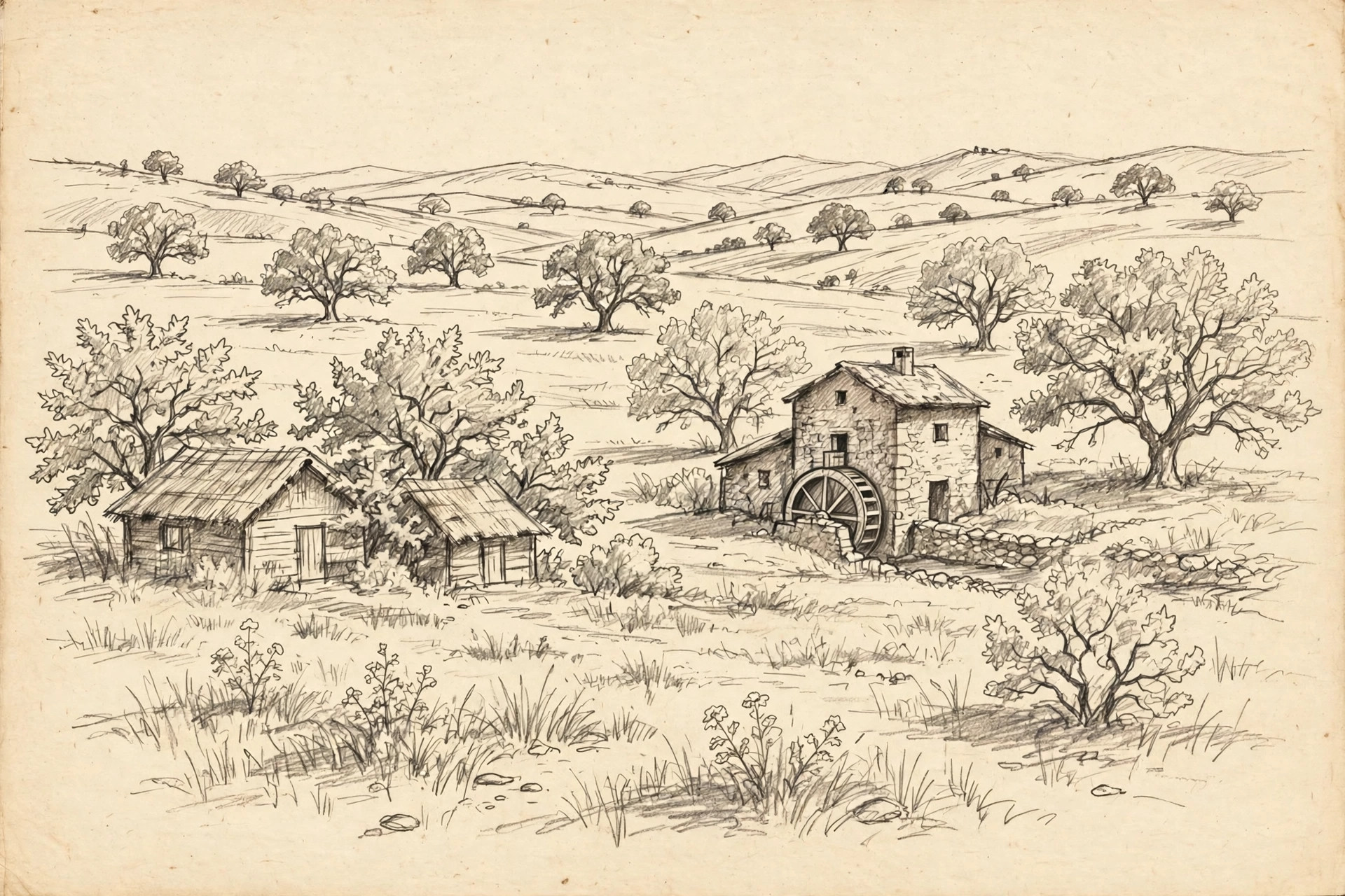 Illustrazione a matita di Hamlet's Friends