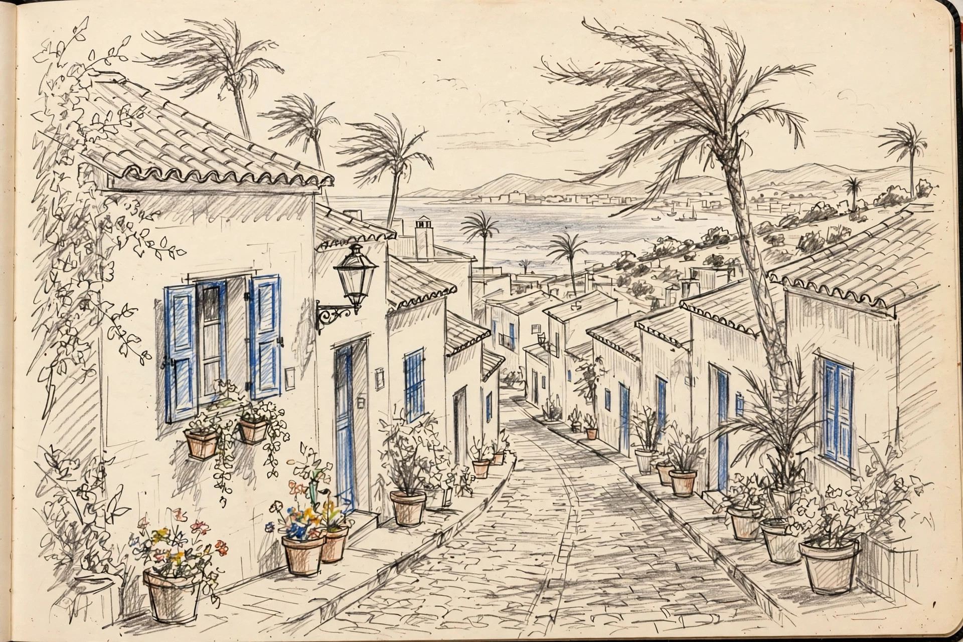Illustrazione a matita di Nomadico Tarifa